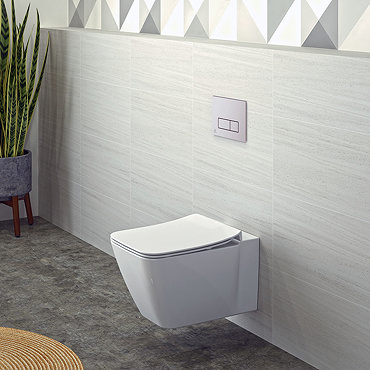 Ideal Standard Strada II AquaBlade Toilet + Concealed WC Cistern with Wall Hung Frame  Profile Large
