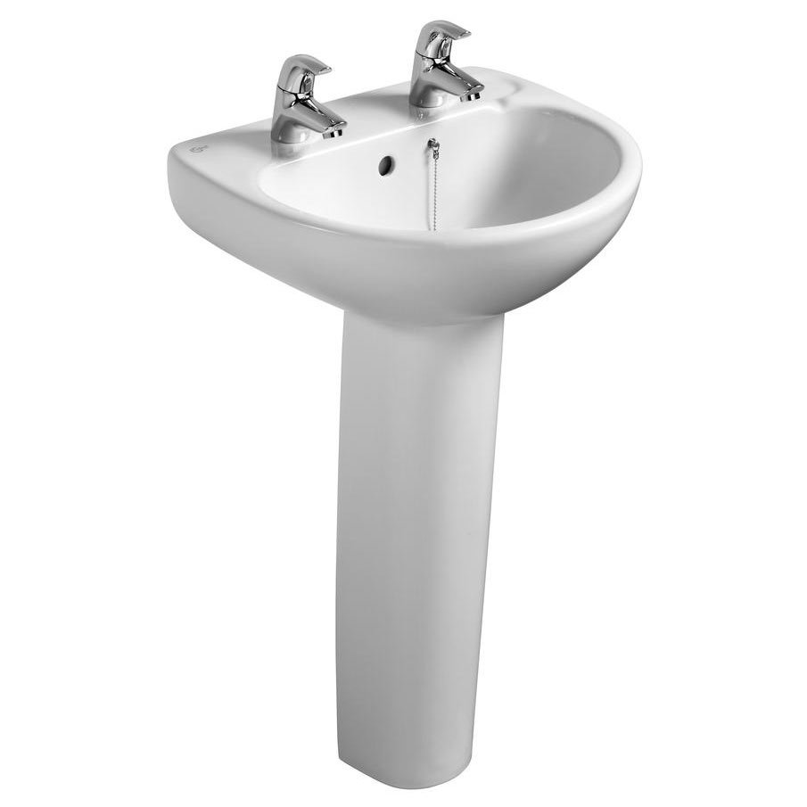 Ideal Standard Studio 50cm 2TH Basin & Pedestal