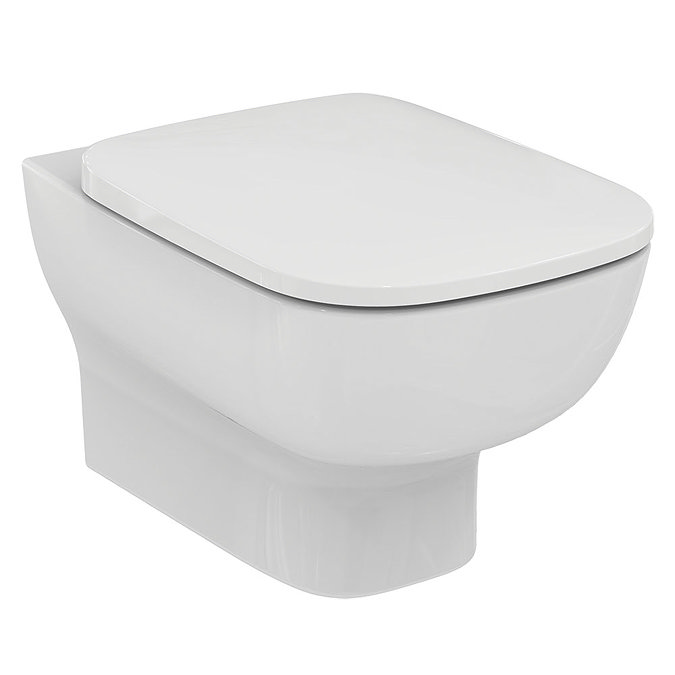 Ideal Standard Studio Echo Toilet + Concealed WC Cistern with Wall Hung Frame (Black Flush Plate) P