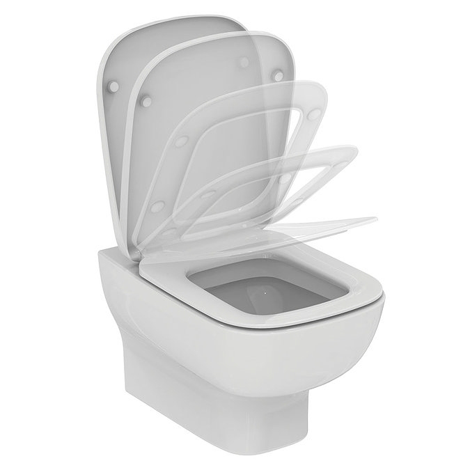Ideal Standard Studio Echo Toilet + Concealed WC Cistern with Wall Hung Frame (Black Flush Plate)  F