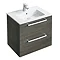 Ideal Standard Tempo 500mm Sandy Grey 2 Drawer Wall Hung Vanity Unit Large Image