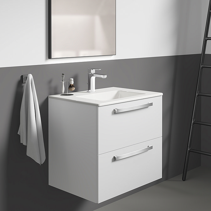 Ideal Standard Tempo 600mm Gloss White 2 Drawer Wall Hung Vanity Unit  additional Large Image