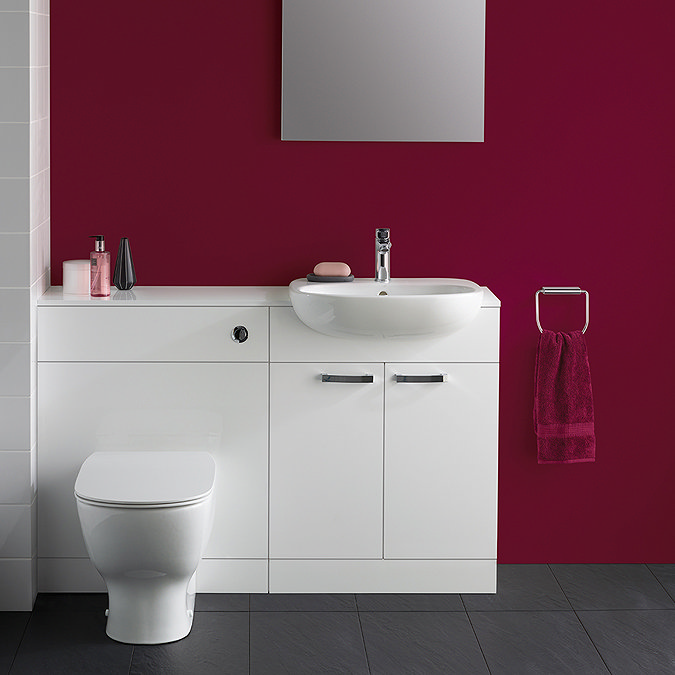 Ideal Standard Tempo 650mm Gloss White Vanity Unit - Floor Standing 2 Door Unit  Feature Large Image