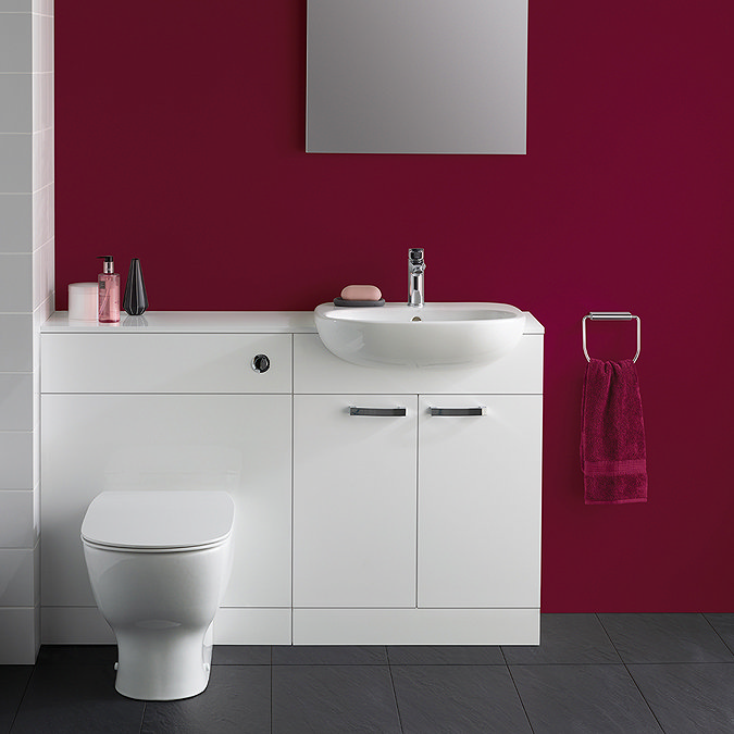 Ideal Standard Tempo 650mm Gloss White Vanity Unit - Floor Standing 2 Door Unit Feature Large Image
