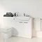 Ideal Standard Tempo 650mm Gloss White Vanity Unit - Floor Standing 2 Door Unit Standard Large Image