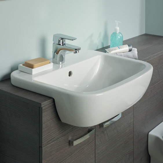 Ideal Standard Tempo 650mm Sandy Grey Vanity Unit - Floor Standing 2 Door Unit Profile Large Image