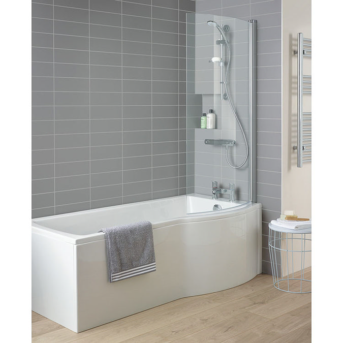 Ideal Standard Tempo Arc 1700mm P-Shaped Shower Bath  Standard Large Image