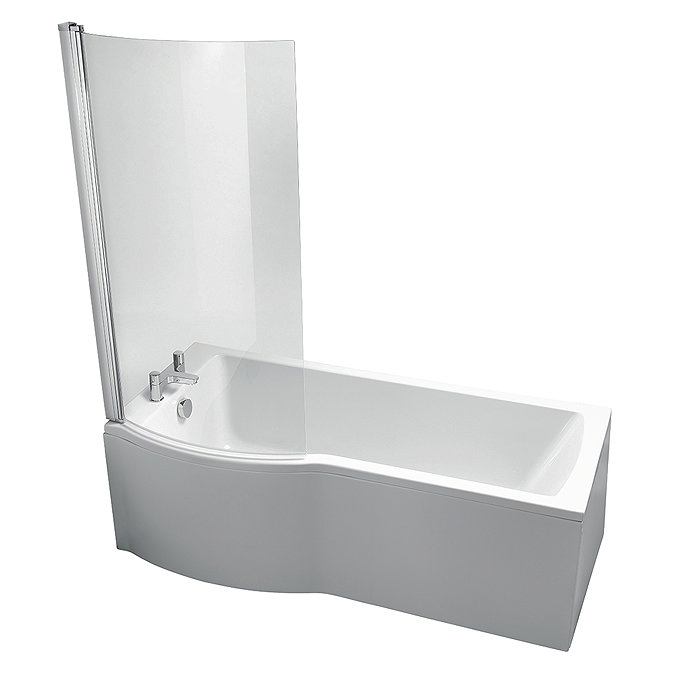 Ideal Standard Tempo Arc 1700mm P-Shaped Shower Bath  In Bathroom Large Image