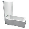 Ideal Standard Tempo Arc 1700mm P-Shaped Shower Bath  In Bathroom Large Image