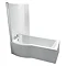 Ideal Standard Tempo Arc 1700mm P-Shaped Shower Bath  In Bathroom Large Image