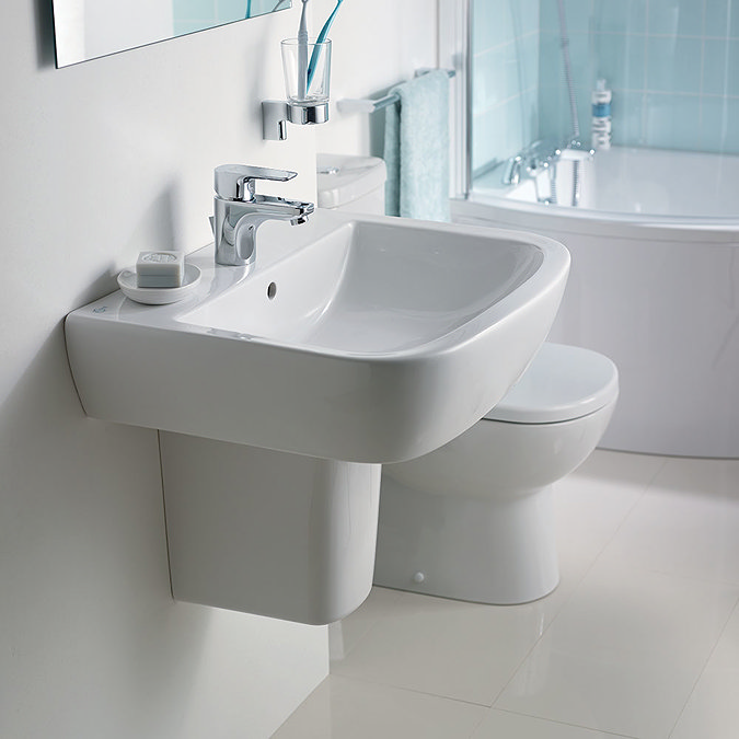 Ideal Standard Tempo Slim Basin Mixer with Pop-up Waste - BC574AA Profile Large Image