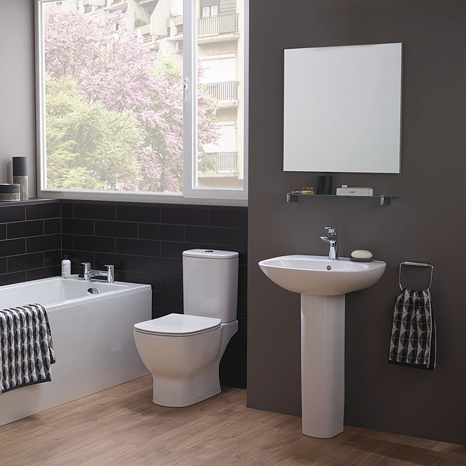 Ideal Standard Tesi 45cm 1TH Handrinse Washbasin & Pedestal Profile Large Image