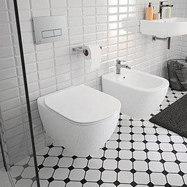 Ideal Standard Tesi AquaBlade Toilet + Concealed WC Cistern with Wall Hung Frame Medium Image