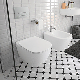 Ideal Standard Tesi AquaBlade Toilet + Concealed WC Cistern with Wall Hung Frame Large Image