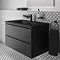 Ideal Standard Tesi Silk Black 800mm 2-Drawer Wall Hung Vanity Unit  Profile Large Image