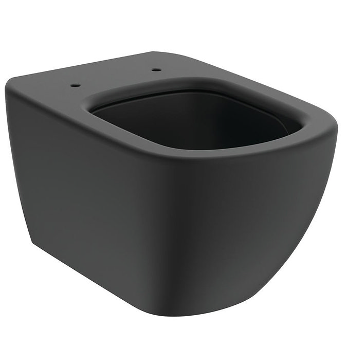 Ideal Standard Tesi Silk Black AquaBlade Wall Hung WC + Soft Close Seat  Profile Large Image