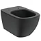 Ideal Standard Tesi Silk Black AquaBlade Wall Hung WC + Soft Close Seat  Profile Large Image