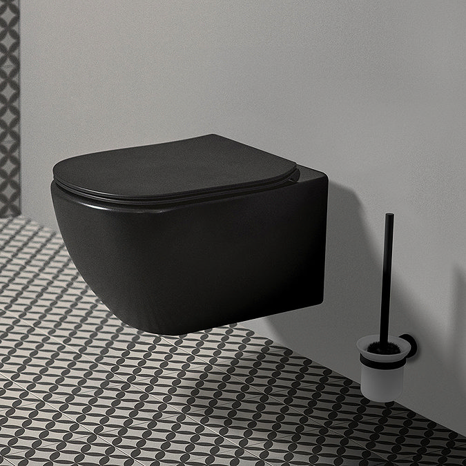 Ideal Standard Tesi Silk Black AquaBlade Wall Hung WC + Soft Close Seat  Newest Large Image