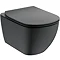 Ideal Standard Tesi Silk Black AquaBlade Wall Hung WC + Soft Close Seat Large Image