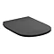 Ideal Standard Tesi Silk Black Soft Close Thin Toilet Seat & Cover  Standard Large Image