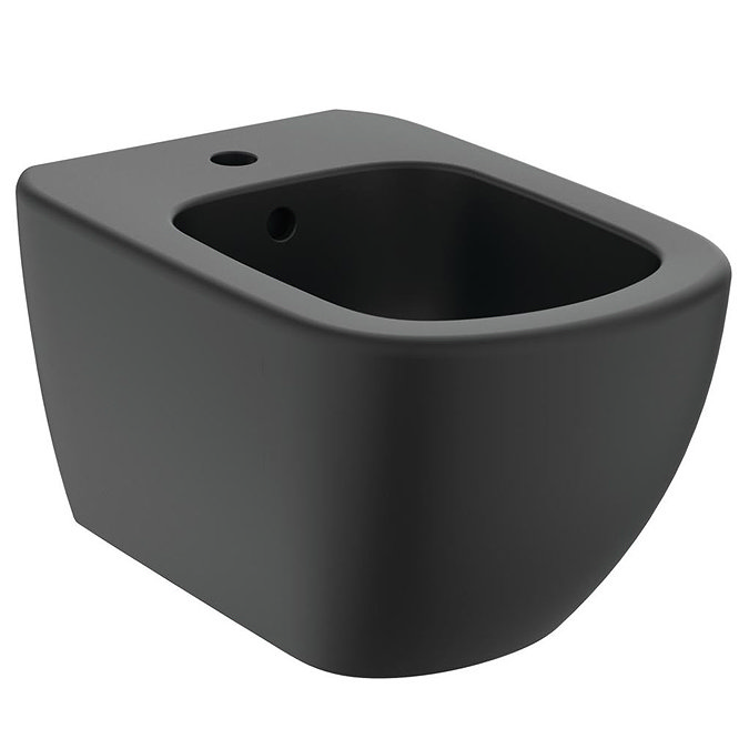 Ideal Standard Tesi Silk Black Wall Hung Bidet  Profile Large Image