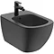 Ideal Standard Tesi Silk Black Wall Hung Bidet Large Image