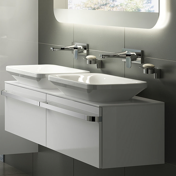 Ideal Standard Tonic II 180mm Spout Wall Mounted Basin Mixer In Bathroom Large Image