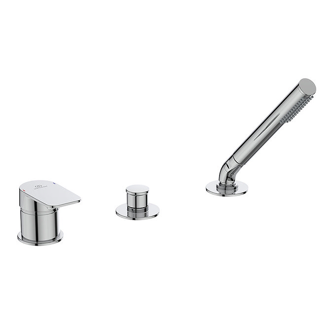 Ideal Standard Tonic II Single Lever 3-Hole Bath Shower Mixer with Spout Large Image