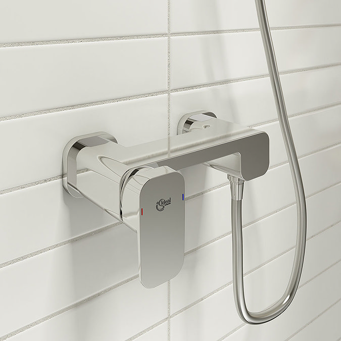 Ideal Standard Tonic II Single Lever Manual Exposed Shower Mixer In Bathroom Large Image
