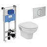 Ideal Standard Wall-hung Toilet Bundle + Mechanical Wall Hung WC Frame (Chrome Flush Plate)