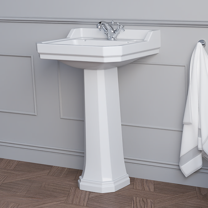 Ideal Standard Waverley 560mm 1 Tap Hole Basin + Pedestal