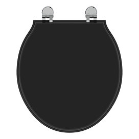 Ideal Standard Waverley Black Standard Toilet Seat & Cover Large Image