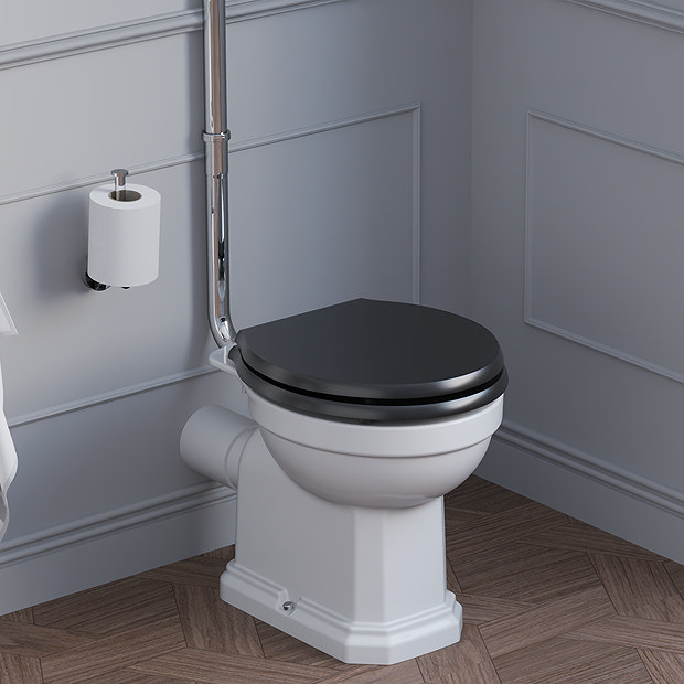 Carlton Brushed Brass Traditional High-Level Toilet with Soft