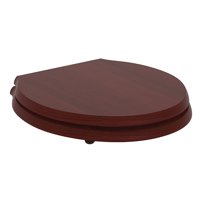 Ideal Standard Waverley Mahogany Standard Toilet Seat & Cover Profile Large Image