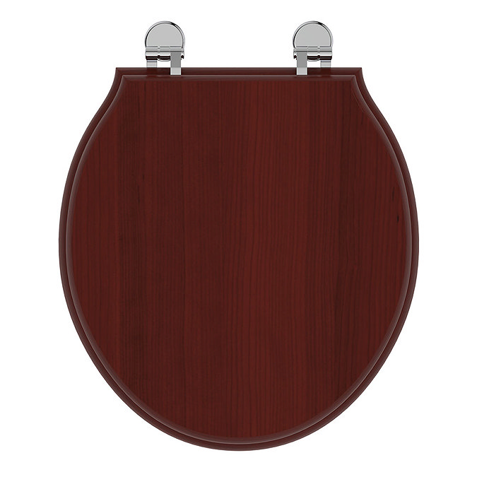 Ideal Standard Waverley Mahogany Standard Toilet Seat & Cover Large Image