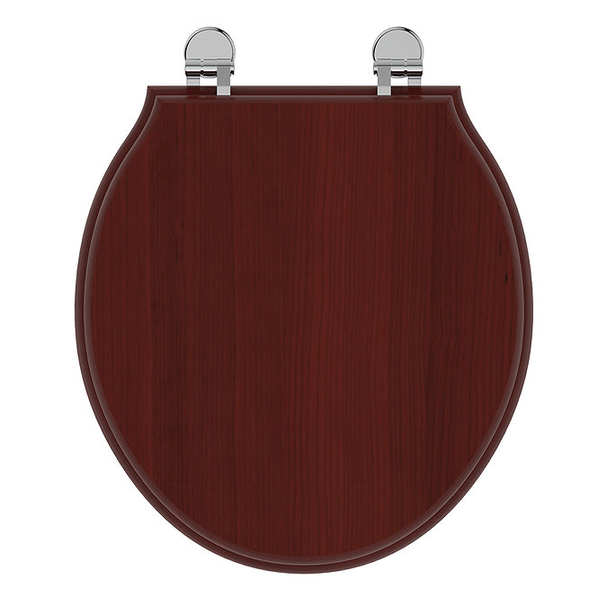 Ideal Standard Waverley Mahogany Standard Toilet Seat & Cover Large Image