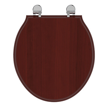 Ideal Standard Waverley Mahogany Standard Toilet Seat & Cover  Profile Large Image