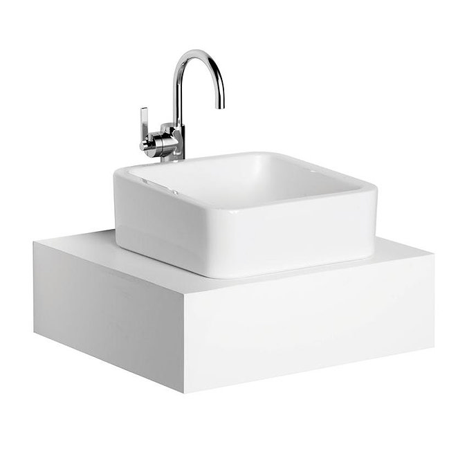 Ideal Standard White Cube 40cm 0TH Vessel Basin Profile Large Image