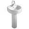 Ideal Standard White Round 50cm 1TH Basin & Pedestal Large Image