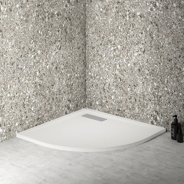 Ideal Standard White Ultraflat New Quadrant Shower Tray + Waste  Standard Large Image