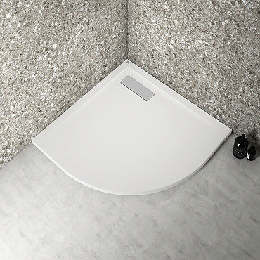 Ideal Standard Gloss White Ultraflat New Quadrant Shower Tray + Waste