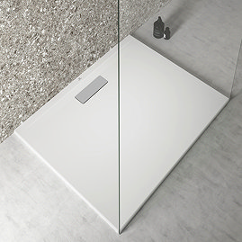 Ideal Standard Gloss White Ultraflat New Rectangular Shower Tray + Waste