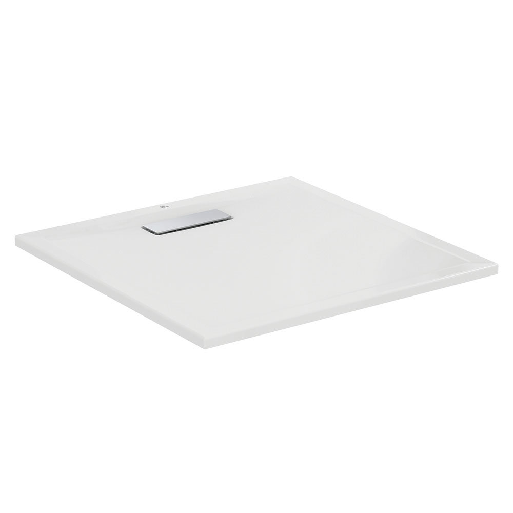 Ideal Standard White Ultraflat New Square Shower Tray + Waste Large Image