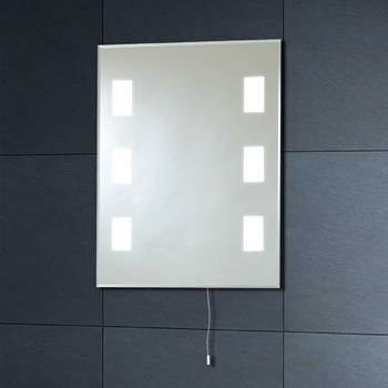 Illuminated Back Lit Mirror 500 x 390mm Large Image