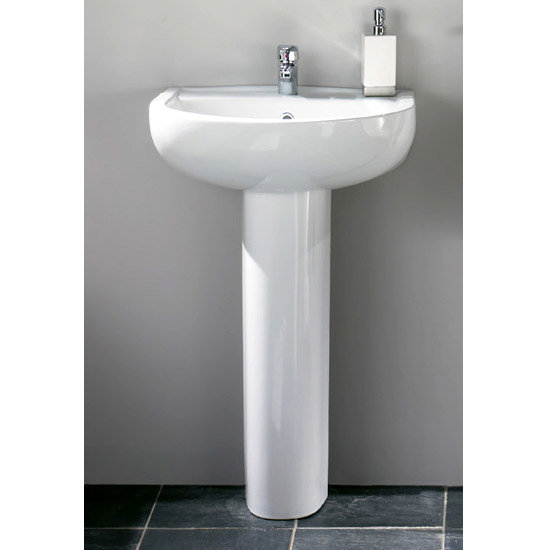 Impact 550 Ceramic Basin and Pedestal Set Large Image