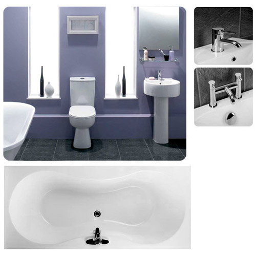 Impala SP Ceramic 6 Piece 1TH Bathroom Suite Large Image