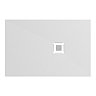 Imperia 1000 x 700mm White Slate Effect Rectangular Shower Tray + White Waste