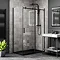 Imperia 1200 x 900mm Black Slate Effect Rectangular Shower Tray + Black Waste  additional Large Image