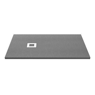 Imperia 1200 x 900mm Graphite Slate Effect Rectangular Tray + Chrome ...