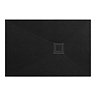 Imperia 1400 x 800mm Black Slate Effect Rectangular Shower Tray + Black Waste